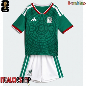 Messico Prima Maglia Bambino Mondiali 2026 Manica Corta (+ Pantaloni corti)